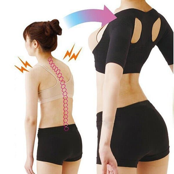 Posture brace - before and after
