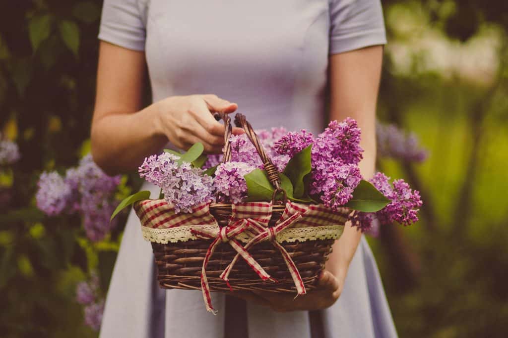 Woman With Basket of Flowers - Best Posture Pra