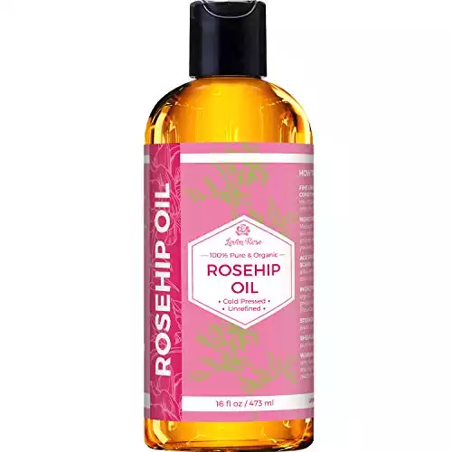 Leven Rose Rosehip Seed Oil, 100% Pure Organic Unrefined Cold Pressed Anti Aging Moisturizer for Hair Skin & Nails (16 oz)…