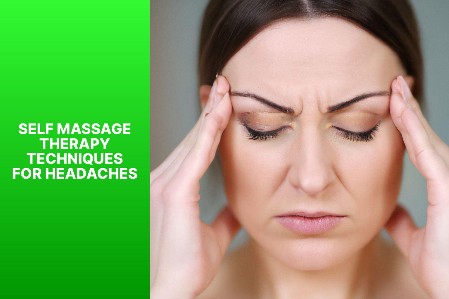 self massage therapy techniques for headaches